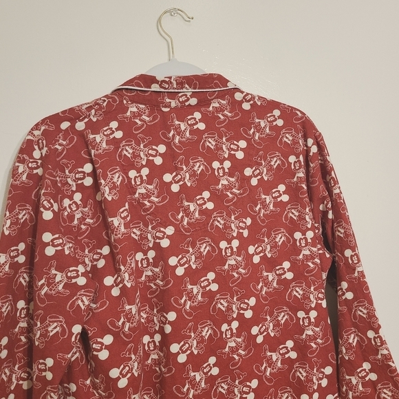 Disney Parks | Women's Red Fleece PJ Button-Down Shirt (US Size Medium) - Picture 12 of 14